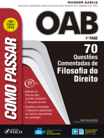 Como passar na OAB 1ª Fase: filosofia do direito: 70 questões comentadas