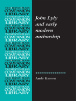 John Lyly and early modern authorship