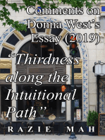 Comments on Donna West’s Essay (2019) "Thirdness along the Intuitional Path"