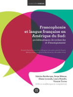 Francophonie et langue française en Amérique du Sud: Problématiques de recherche et d'enseignement