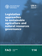 Legislative Approaches to Sustainable Agriculture and Natural Resources Governance