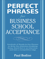 Perfect Phrases for Business School Acceptance