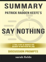 Summary of Patrick Radden Keefe's Say Nothing: A True Story of Murder and Memory in Northern Ireland (Discussion Prompts)