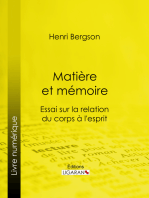 Matière et mémoire: Essai sur la relation du corps à l'esprit