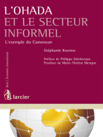 L'Ohada et le secteur informel: L'exemple du Cameroun