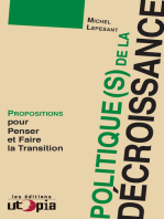 Politique(s) de la décroissance: Propositions pour penser et faire la transition 