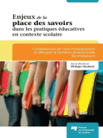 Enjeux de la place des savoirs dans les pratiques éducatives en contexte scolaire: Compréhension de l’acte d’enseignement et défis pour la formation professionnelle des enseignants