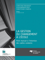 La gestion du changement à l'école: Petit manuel à l'intention des cadres scolaires