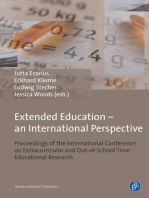 Extended Education – an International Perspective: Proceedings of the International Conference on Extracurricular and Out-of-School Time Educational Research