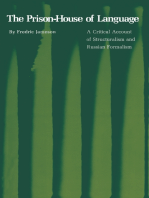 The Prison-House of Language: A Critical Account of Structuralism and Russian Formalism