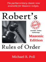 Robert’s Rules of Order: Masonic Edition