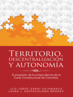 Territorio, Descentralización Y Autonomía: A Propósito De La Jurisprudencia De La Corte Constitucional De Colombia