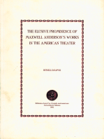 The Elusive Prominence of Maxwell Anderson in the American Theater