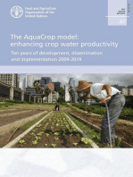 The Aquacrop Model: Enhancing Crop Water Productivity: Ten Years of Development, Dissemination and Implementation 2009–2019