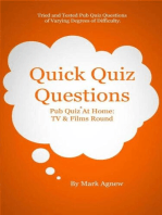 Quick Quiz Questions: Pub Quiz At Home: TV & Films Round