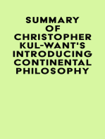 Summary of Christopher Kul-Want's Introducing Continental Philosophy