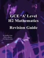 GCE A Level H2 Mathematics Revision Guide