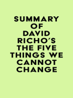 Summary of David Richo's The Five Things We Cannot Change