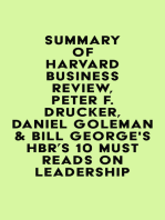 Summary of Harvard Business Review, Peter F. Drucker, Daniel Goleman & Bill George's HBR's 10 Must Reads on Leadership