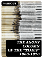 The Agony Column of the "Times" 1800-1870