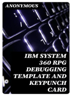 IBM System 360 RPG Debugging Template and Keypunch Card