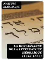 La Renaissance de la littérature hébraïque (1743-1885)