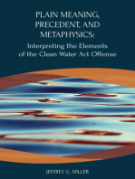 Plain Meaning, Precedent, and Metaphysics: Interpreting the Elements of the Clean Water Act Offense