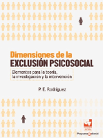 Dimensiones de la exclusión psicosocial.: Elementos para la teoría, la investigación y la intervención