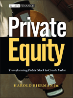 Private Equity: Transforming Public Stock to Create Value