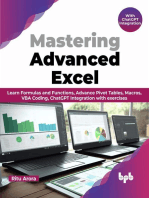 Mastering Advanced Excel - With ChatGPT Integration: Learn Formulas and Functions, Advance Pivot Tables, Macros, VBA Coding, ChatGPT Integration with exercises (English Edition)