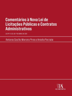 Comentários à Nova Lei de Licitações Públicas e Contratos Administrativos: Lei nº 14.133, de 1º de Abril de 2021