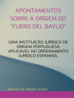 Apontamentos Sobre A Origem Do “fuero Del Baylio”