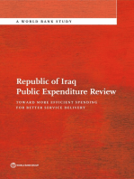 Republic of Iraq Public Expenditure Review: Toward More Efficient Spending for Better Service Delivery