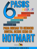 6 pasos para iniciar tu negocio digital desde cero en Hotmart: No esperes más para construir el negocio de tus sueños. Con los pasos prácticos y estrategias comprobadas de este libro, estarás listo para lanzar tu negocio en Hotmart desde cero y comenzar a generar ingresos en línea.