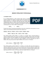 Instruction-Expt. 3 - Redox Titration With KMnO4