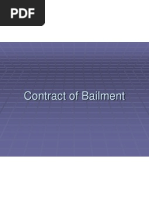 Contract of Bailment