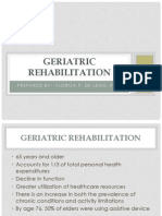 Geriatric Rehabilitation: Prepared By: Floriza P. de Leon, PTRP