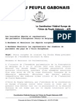 Gabon Lettre Aux Parlementaires