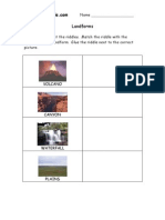 3rd Grade - Landforms Worksheet