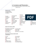 Aviation Acronyms and Mnemonics