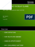 Concurrency in Delay Claims