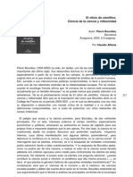 El Oficio de Científico Ciencia de La Ciencia y Reflexividad