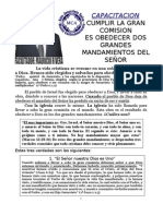 Capacitacion: Cumplir La Gran Comision Es Cuestion de Obedecer 2 Mandamientos.