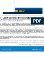 Least Common Denominator Definition