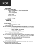 Europass-Curriculum Vitae: Personal Information