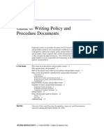 Guide To Writing Policy and Procedure Documents