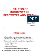 Analysis of Impurities in Feedwater and Steam