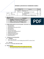 Guideline On Answering Questions in Chemistry Paper 3