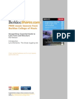 Berklee Shares - Essential Guide To Lyric Form and Structure - Lyrical Elements, The Great Juggling Art