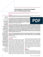 Adjunctive Dexamethasone in Bacterial Meningitis: A Meta-Analysis of Individual Patient Data